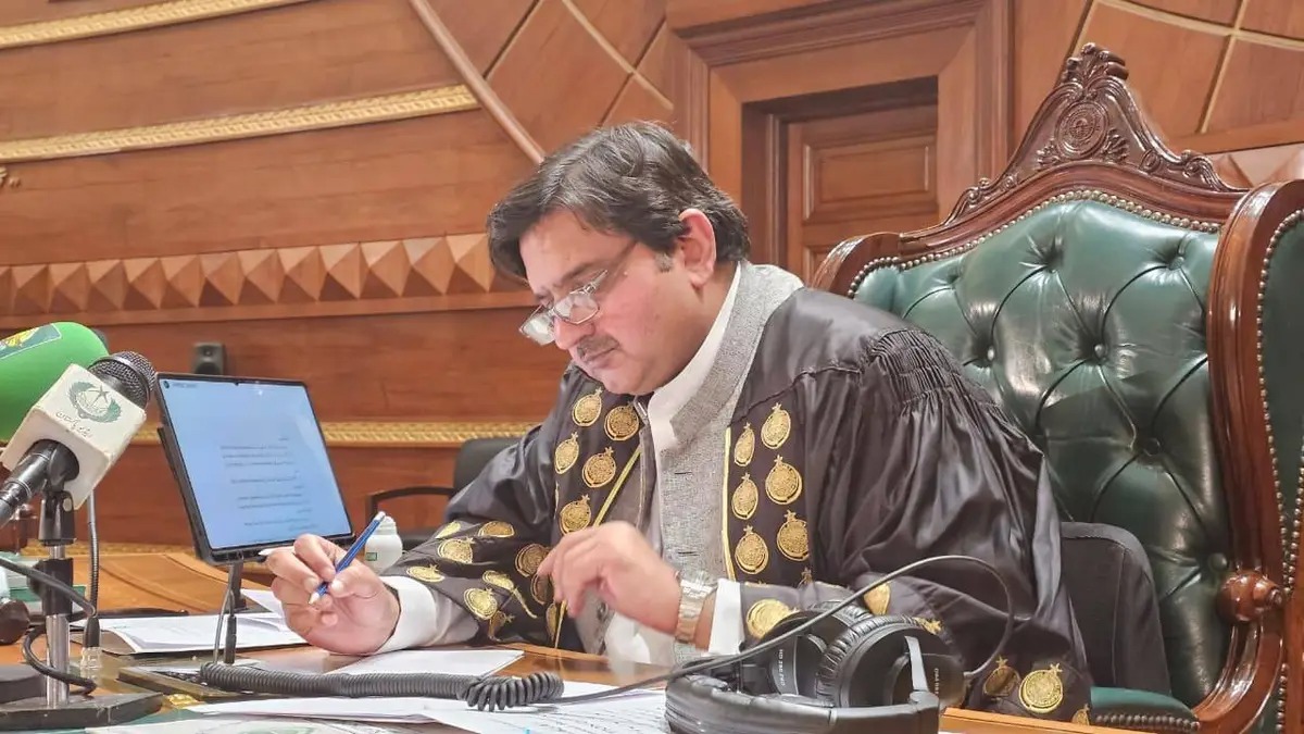 Malik Muhammad Ahmad presiding in the Punjab Assembly